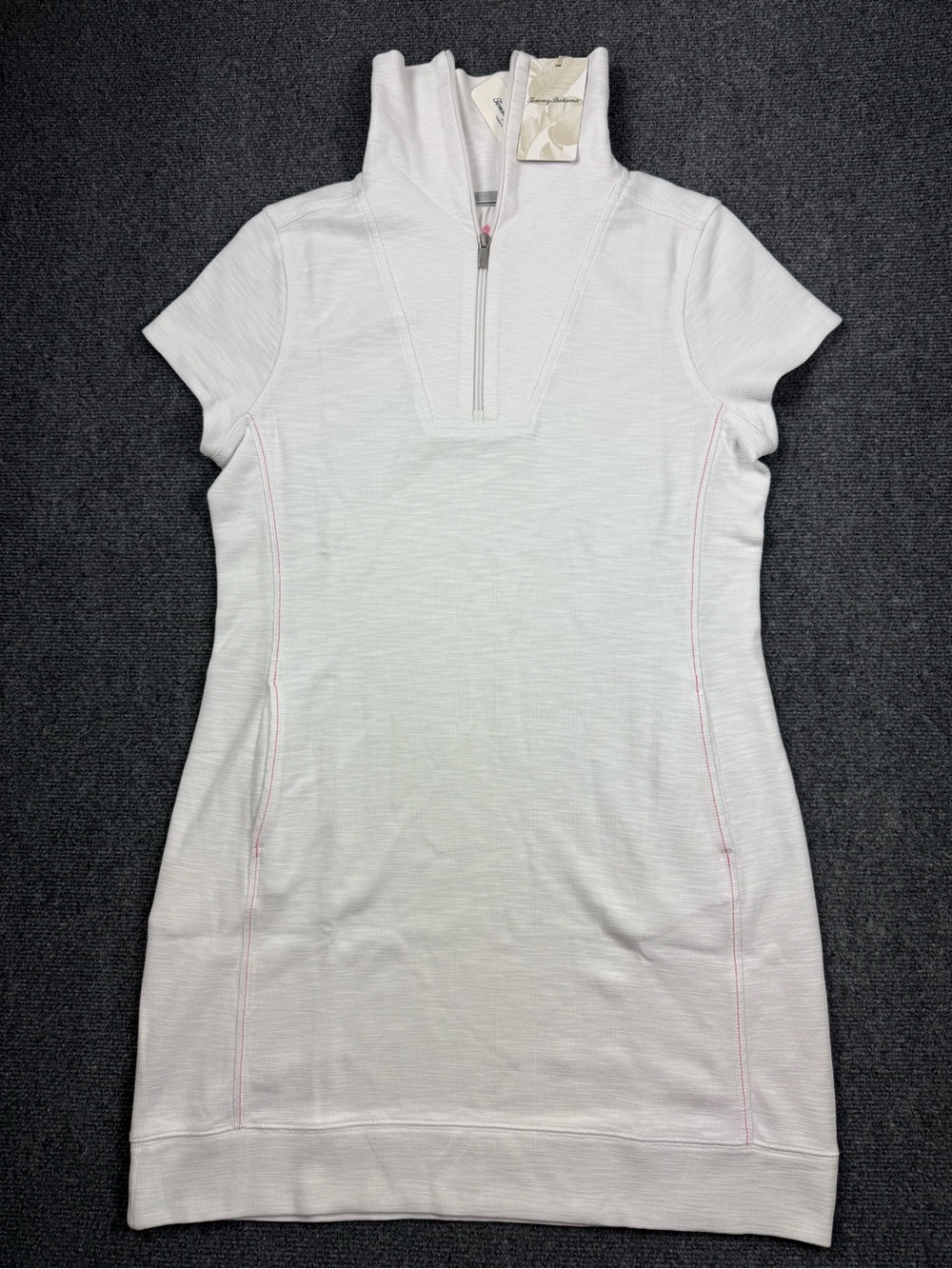 Tommy Bahama Tobago Bay Half-Zip Short-Sleeve Dress Size Medium White